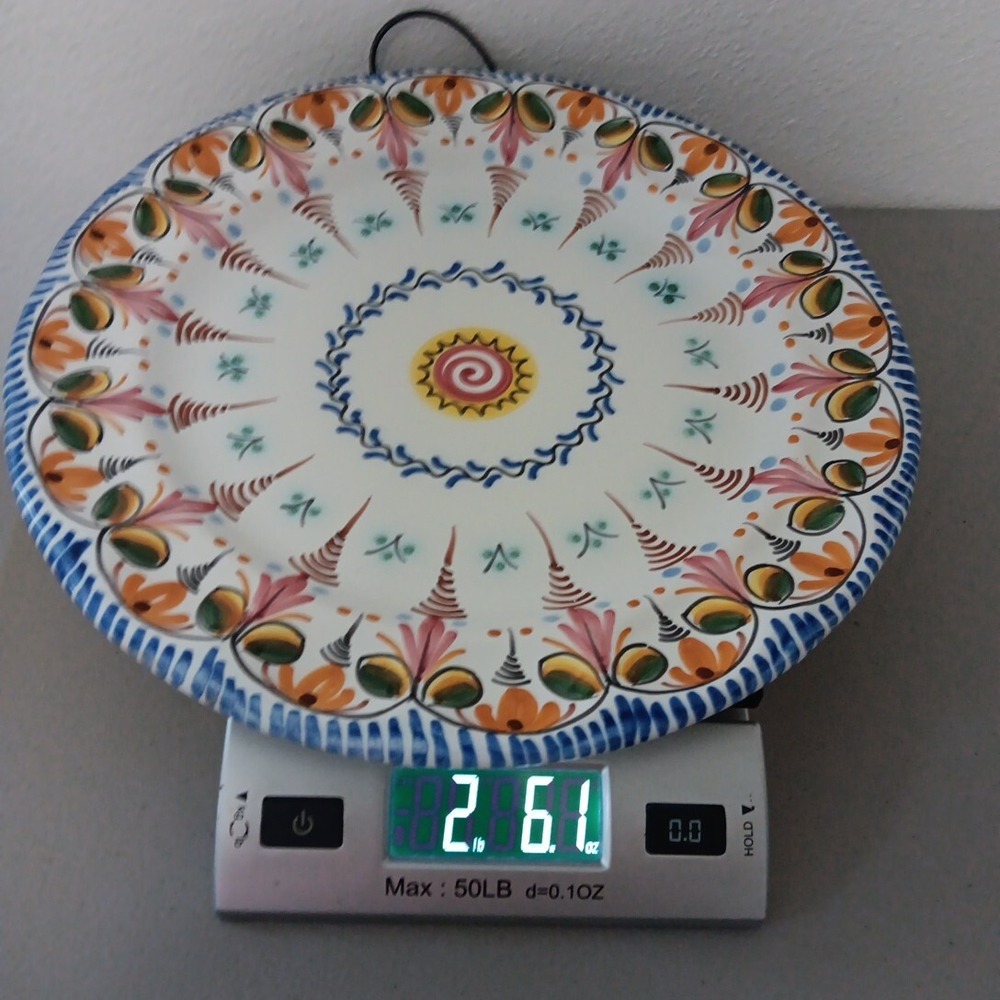De-La-Cal-Barreira-Puente Spain Handmade Ceramic Pottery Plate Artsy Peasant VTG - Picture 7 of 7